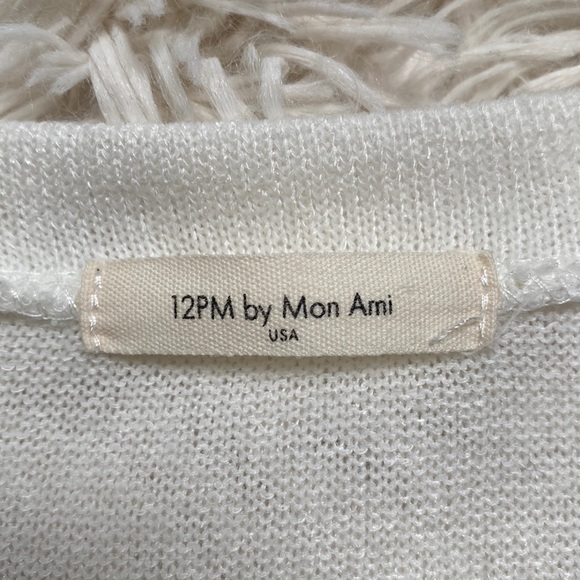 12PM by Mon Ami Stripe Top 💗 White Black Cream - Picture 10 of 11